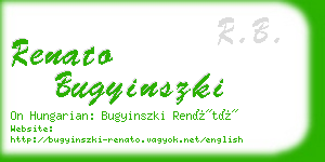 renato bugyinszki business card